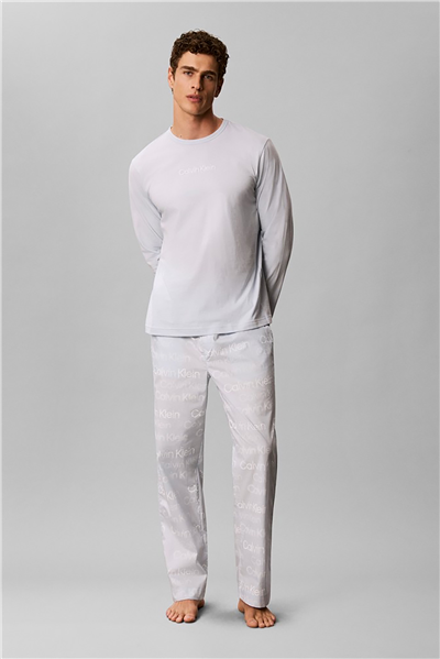 Calvin Klein Ls Tee Pant Set Erkek Pijama Takımı