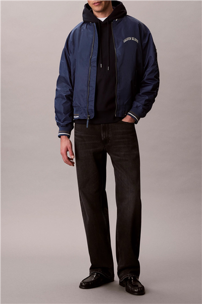 Calvin Klein Ls Unfilled Nylon Ti Erkek Mont Mavi