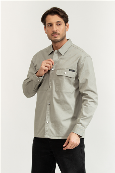 Calvin Klein LS Utility Relaxed Overshirt Erkek Gömlek