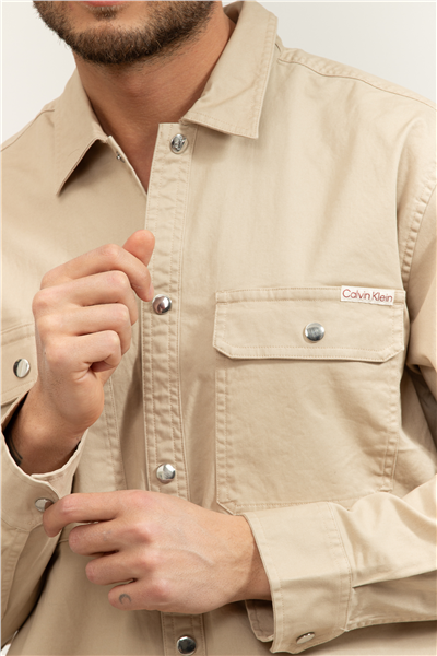 Calvin Klein LS Utility Relaxed Overshirt Erkek Gömlek