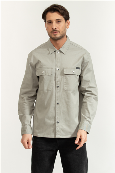 Calvin Klein LS Utility Relaxed Overshirt Erkek Gömlek