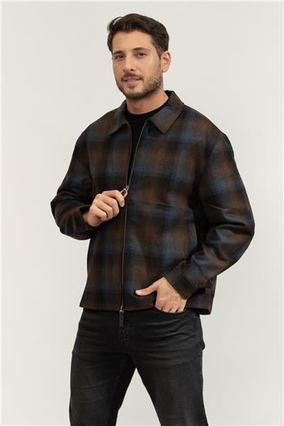 Calvin Klein Ls Yd Wool Flannel Fz Erkek Mont