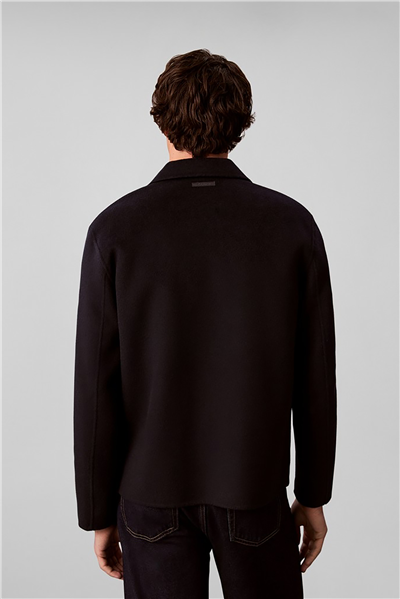 Calvin Klein Ls2Tone Revrsible Dble Fce Wool Erkek Mont Lacivert