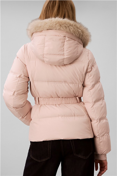 Calvin Klein Matte Mw Belted Short Puffer Wit Kadın Şişme Mont
