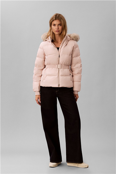 Calvin Klein Matte Mw Belted Short Puffer Wit Kadın Şişme Mont