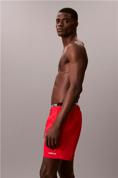 Calvin Klein Medium Drawstring Bo Erkek Şort Mayo Kırmızı