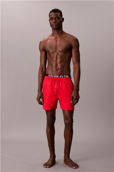 Calvin Klein Medium Drawstring Bo Erkek Şort Mayo Kırmızı