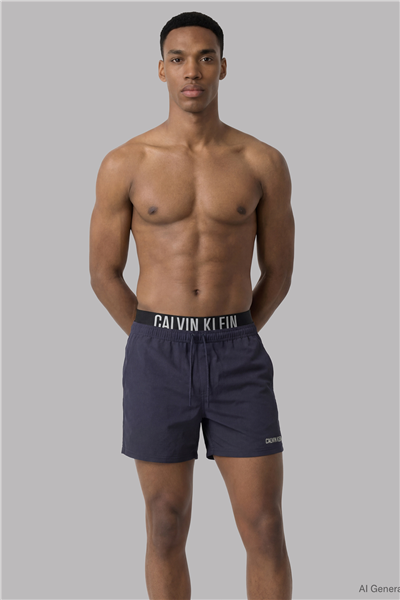 Calvin Klein Medium Drawstring Bo Erkek Şort Mayo Çok Renkli