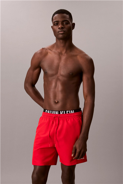 Calvin Klein Medium Drawstring Bo Erkek Şort Mayo Kırmızı