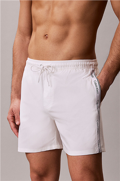 Calvin Klein Medium Drawstring Co Erkek Şort Mayo Beyaz