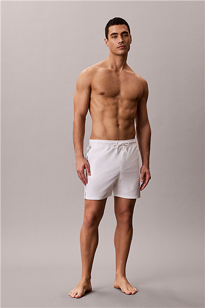 Calvin Klein Medium Drawstring Co Erkek Şort Mayo Beyaz