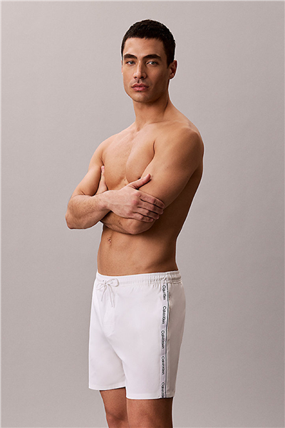 Calvin Klein Medium Drawstring Co Erkek Şort Mayo Beyaz