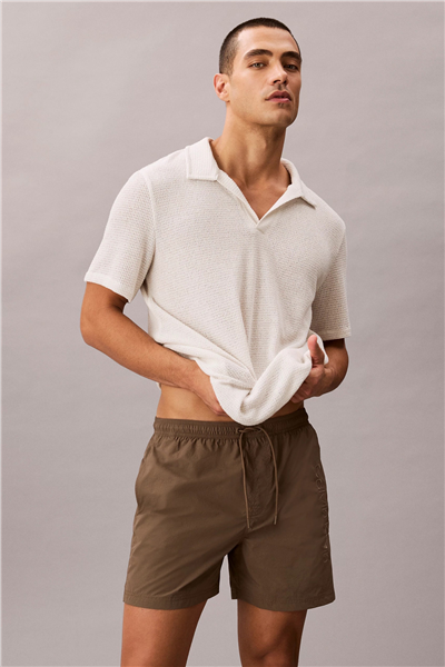 Calvin Klein Medium Drawstring Erkek Şort Mayo Gri