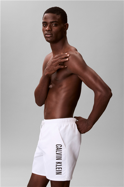 Calvin Klein Medium Drawstring Erkek Şort Mayo Beyaz