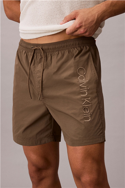 Calvin Klein Medium Drawstring Erkek Şort Mayo Gri