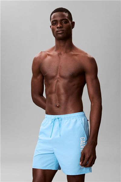 Calvin Klein Medium Drawstring Erkek Şort Mayo Mavi