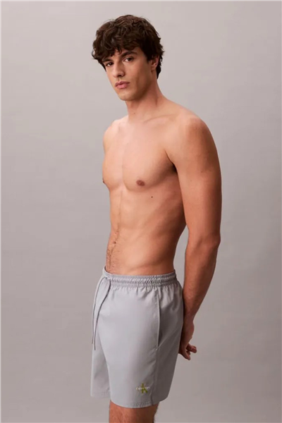 Calvin Klein Medium Drawstring Wa Erkek Şort Mayo Gri