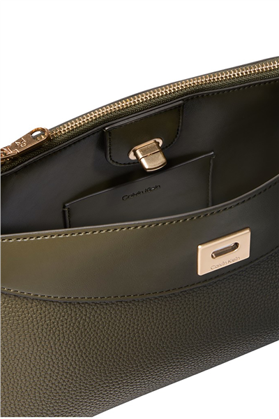 Calvin Klein Mix Media Shoulder Bag Kadın Omuz Çantası Yeşil