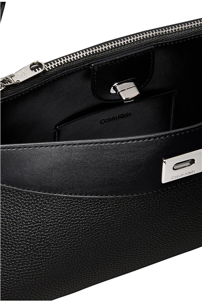 Calvin Klein Mix Media Shoulder Bag Kadın Omuz Çantası Siyah