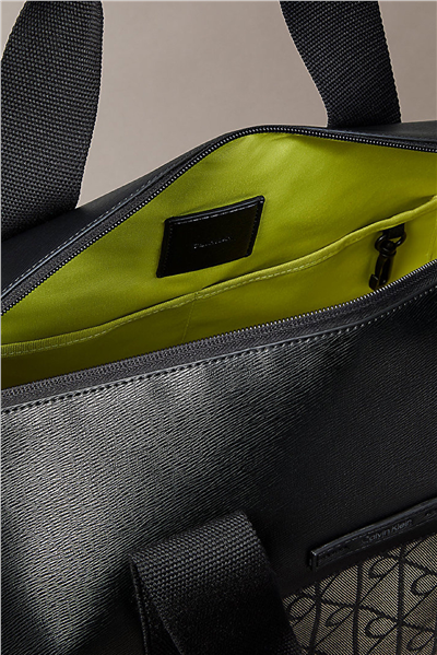 Calvin Klein Mixed Emblem Aop Duffle Erkek Spor Çantası Yeşil