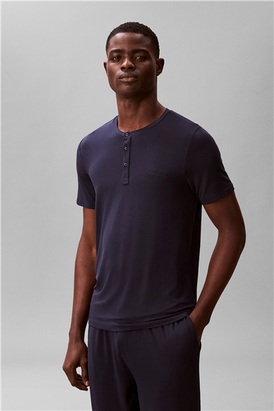 Calvin Klein Modal S/S Henley Erkek Pijama Üstü