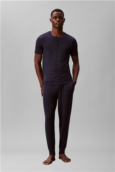 Calvin Klein Modal S/S Henley Erkek Pijama Üstü