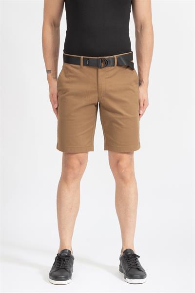 Calvin Klein Modern Twill Slim Belt Erkek Bermuda Şort Kahverengi