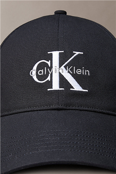 Calvin Klein Monologo Embroidery Baseball Hat Kadın Baseball Şapka Siyah