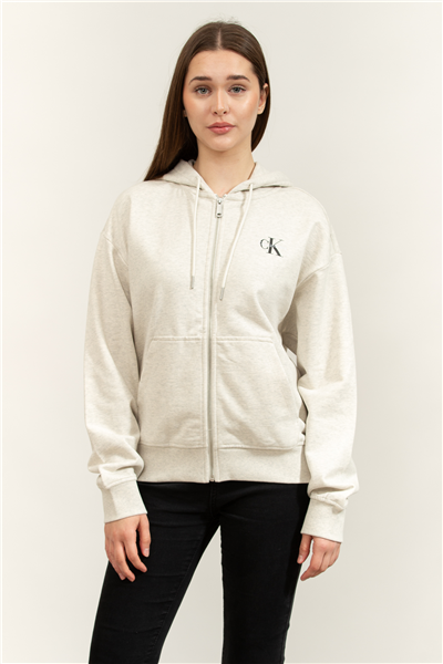Calvin Klein Monologo French Terry Fz Bf Kadın Kapüşonlu Sweatshirt