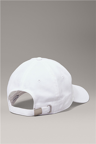 Calvin Klein Monologo Printed Baseball Cap Erkek Baseball Şapka Beyaz