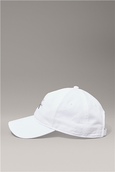 Calvin Klein Monologo Printed Baseball Cap Erkek Baseball Şapka Beyaz