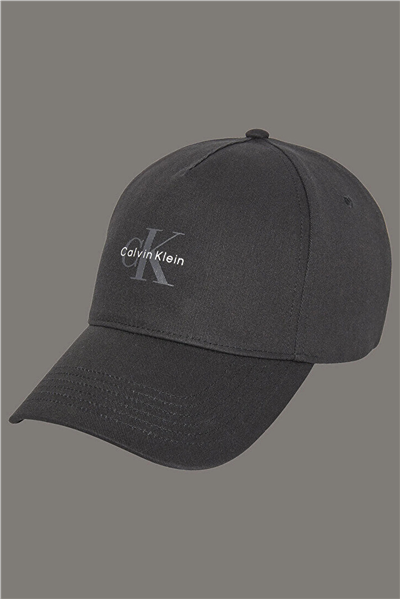 Calvin Klein Monologo Printed Baseball Cap Erkek Baseball Şapka Siyah