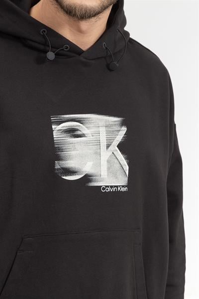 Calvin Klein Motion Logo Mod Comfort Hoodie Erkek Kapüşonlu Sweatshirt