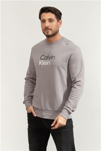 Calvin Klein Multi Color Logo Erkek Bisiklet Yaka Sweatshirt