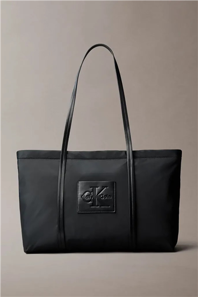 Calvin Klein Nylon Medium Tote Kadın Mini Omuz Çantası Siyah