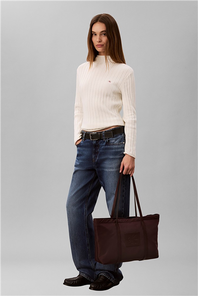 Calvin Klein Nylon Medium Tote Kadın Mini Omuz Çantası Siyah
