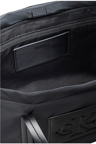 Calvin Klein Nylon Small Tote Crossbody Kadın Mini Omuz Çantası Siyah