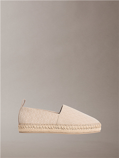 Calvin Klein Oblique Espadrille A Kadın Espadril Bej