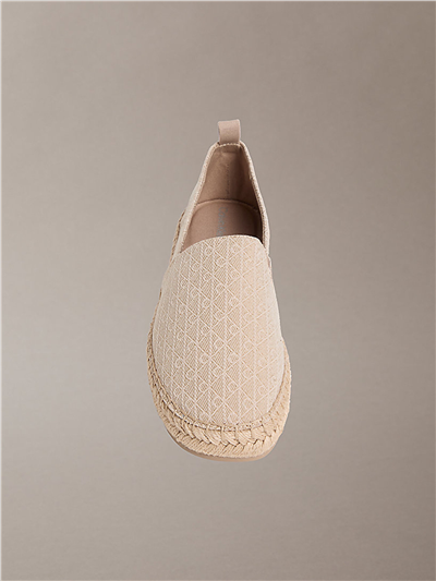 Calvin Klein Oblique Espadrille A Kadın Espadril Bej