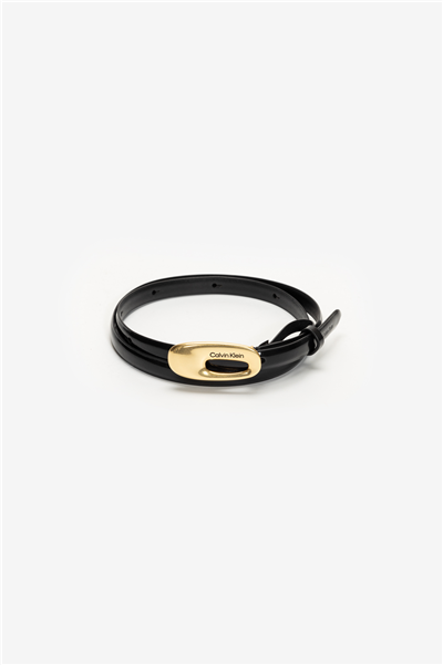 Calvin Klein Oval Buckle Shiny Strap 15MM Kadın Kemer