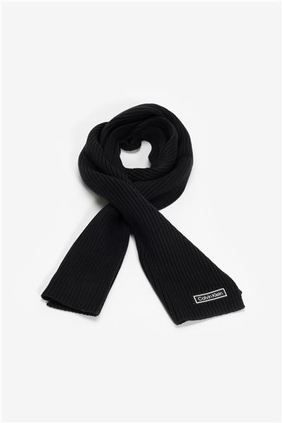 Calvin Klein Patch Chunky Rib Cotton Erkek Atkı