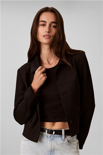 Calvin Klein Ponte Jacket Kadın Blazer Ceket Siyah