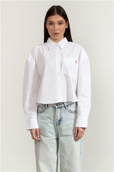 Calvin Klein Poplin Cropped Shirt Kadın Gömlek