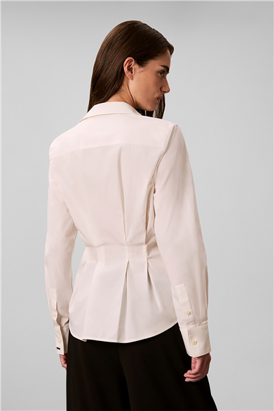 Calvin Klein Poplin Fitted Shirt Kadın Gömlek Beyaz