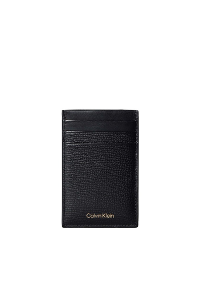 Calvin Klein Premium Leather Cardholder W/ Mo Erkek Kartlık Siyah