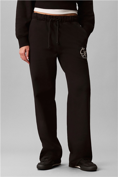 Calvin Klein Premium Terry Script Logo Pant Kadın Eşofman Altı Siyah