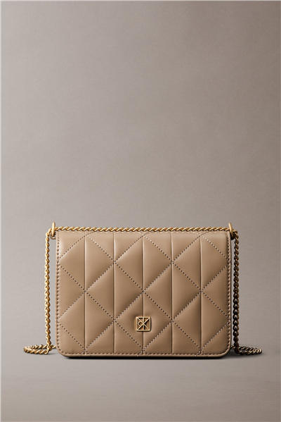 Calvin Klein Quilted Mini Chain Bag Kadın Cüzdan Kahverengi