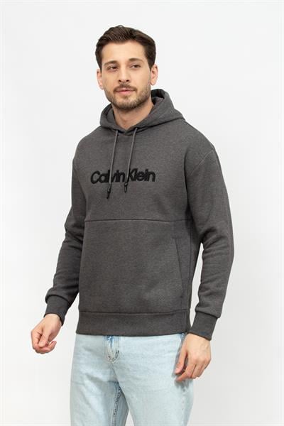 Calvin Klein Raised Embroidered Logo Erkek Kapüşonlu Sweatshirt