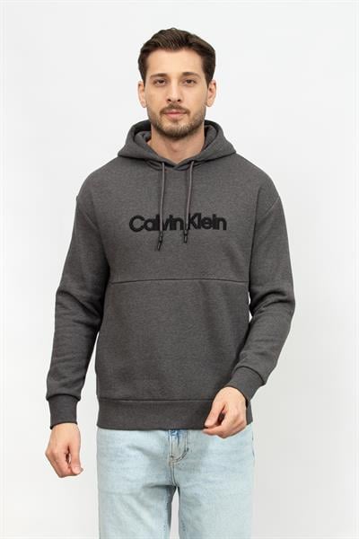 Calvin Klein Raised Embroidered Logo Erkek Kapüşonlu Sweatshirt