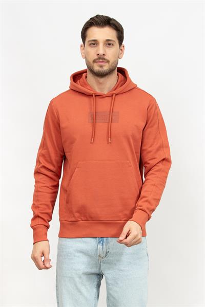 Calvin Klein Raised Rubber Logo Erkek Kapüşonlu Sweatshirt